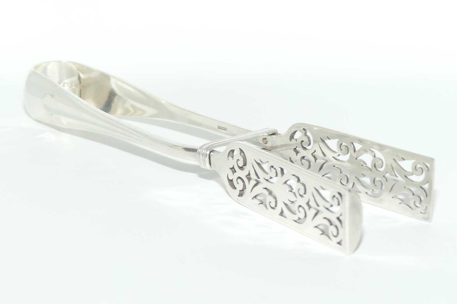 Victorian Sterling Silver Asparagus tongs | Birmingham 1895 | Elkington & Co | #1