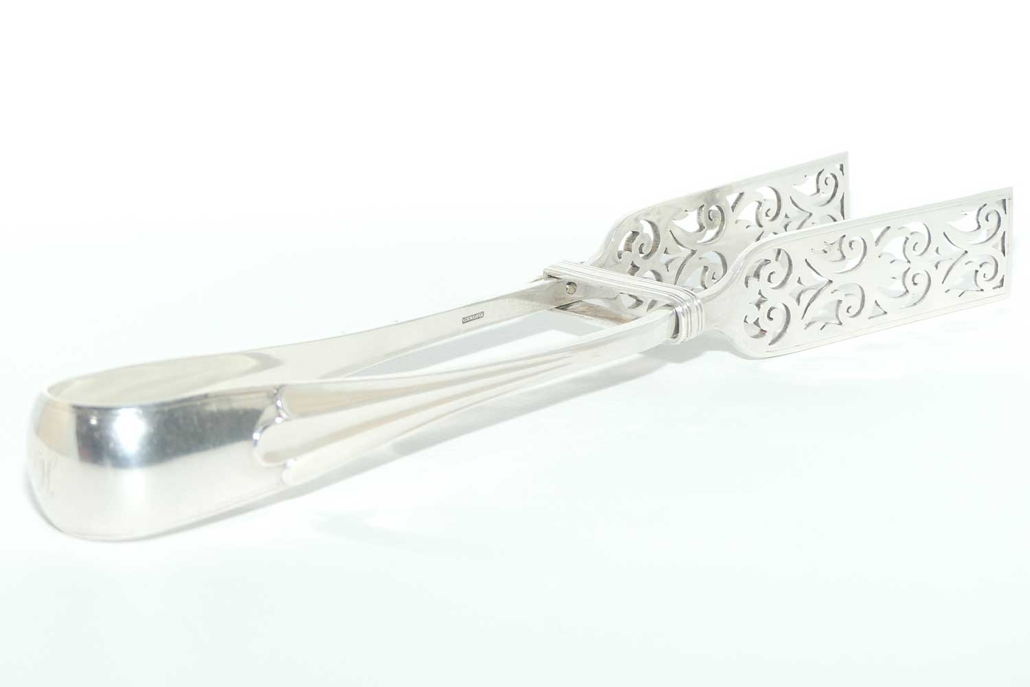 Victorian Sterling Silver Asparagus tongs | Birmingham 1895 | Elkington & Co | #1