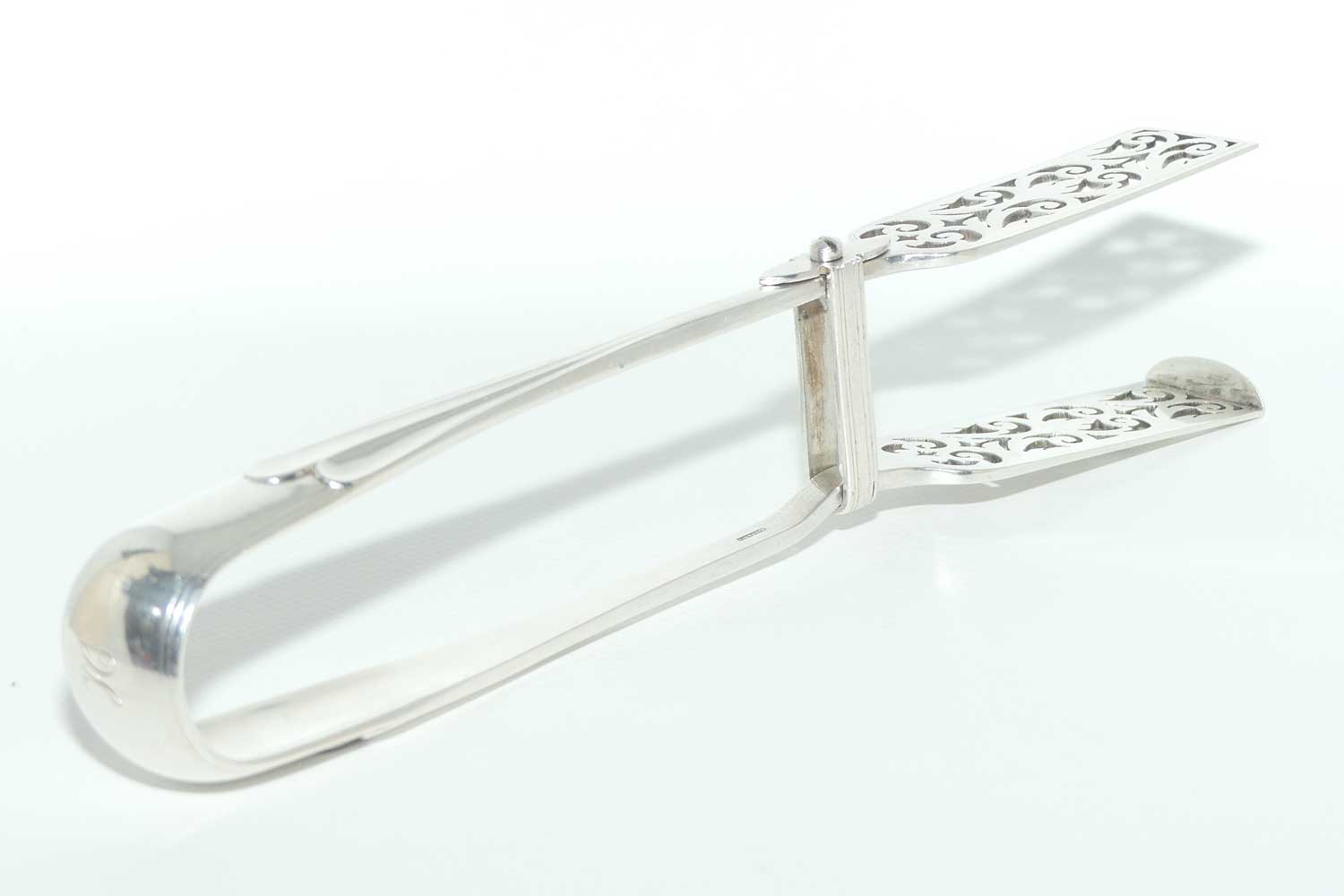 Victorian Sterling Silver Asparagus tongs | Birmingham 1895 | Elkington & Co | #1