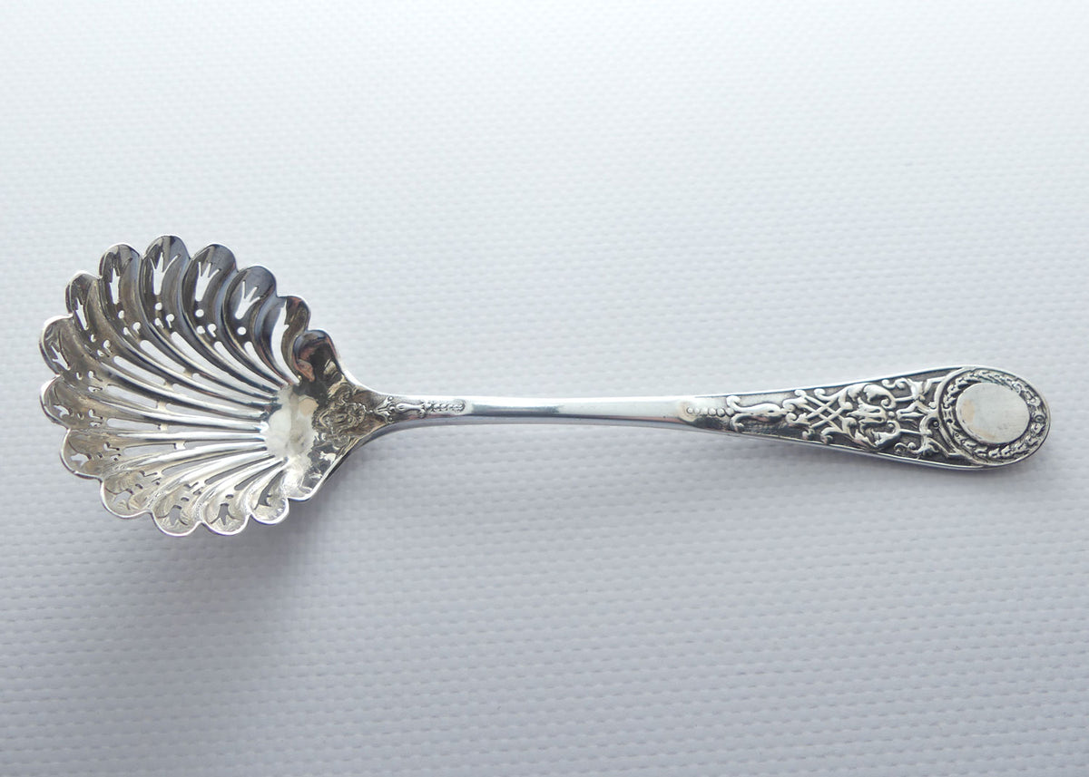 Victorian era Sterling Silver sugar sifter spoon | Sheffield 1875 | 32g