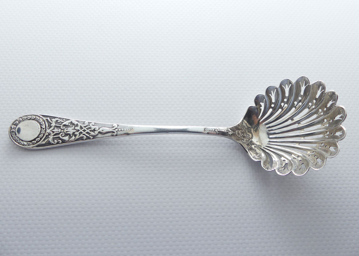Victorian era Sterling Silver sugar sifter spoon | Sheffield 1875 | 32g