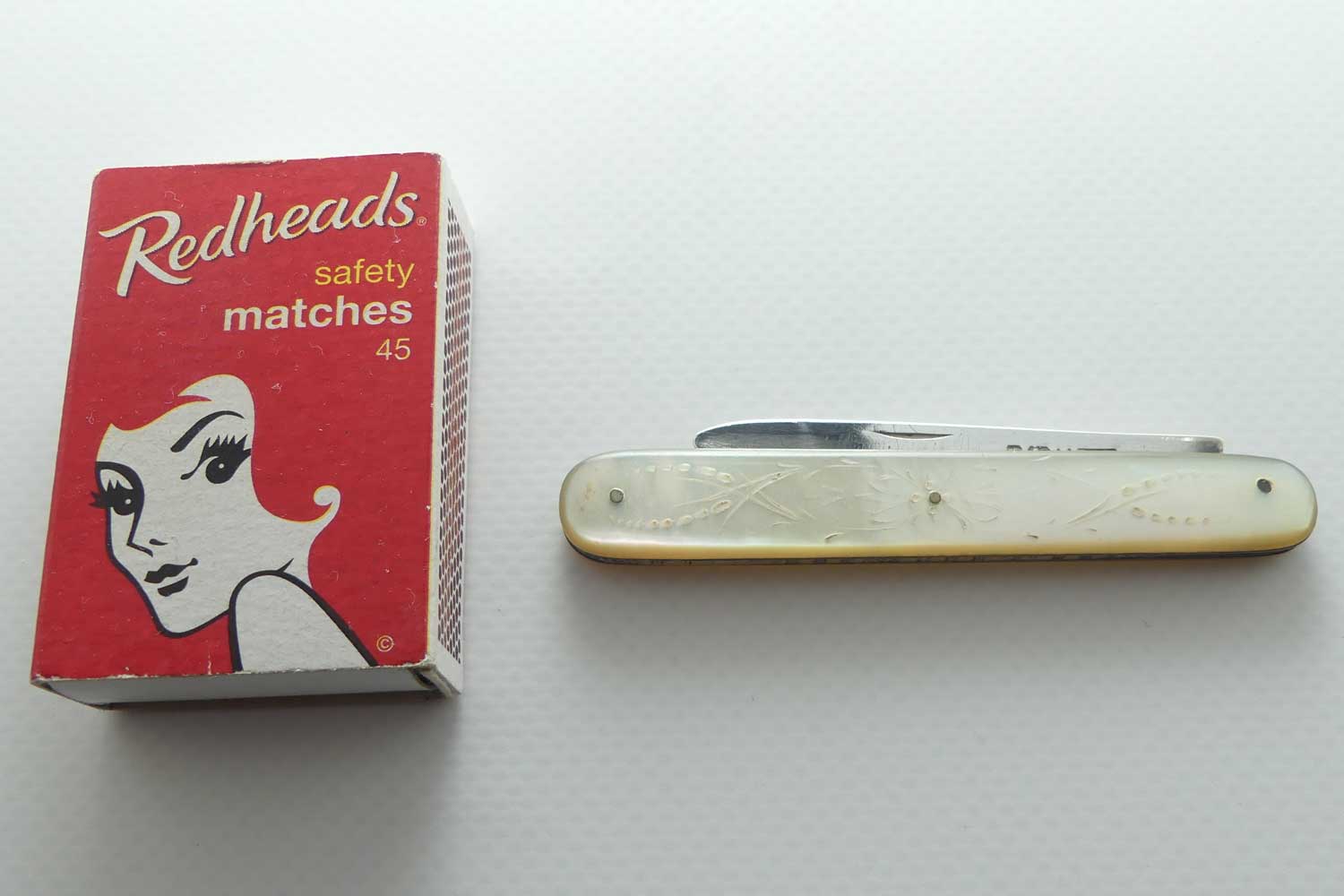 Victorian Sterling Silver and Carved Mother of Pearl Fruit Knife | Sheffield 1884