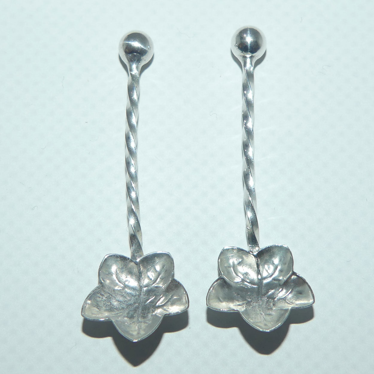 Victorian Sterling Silver pair of open salts + spoons | Birmingham 1891