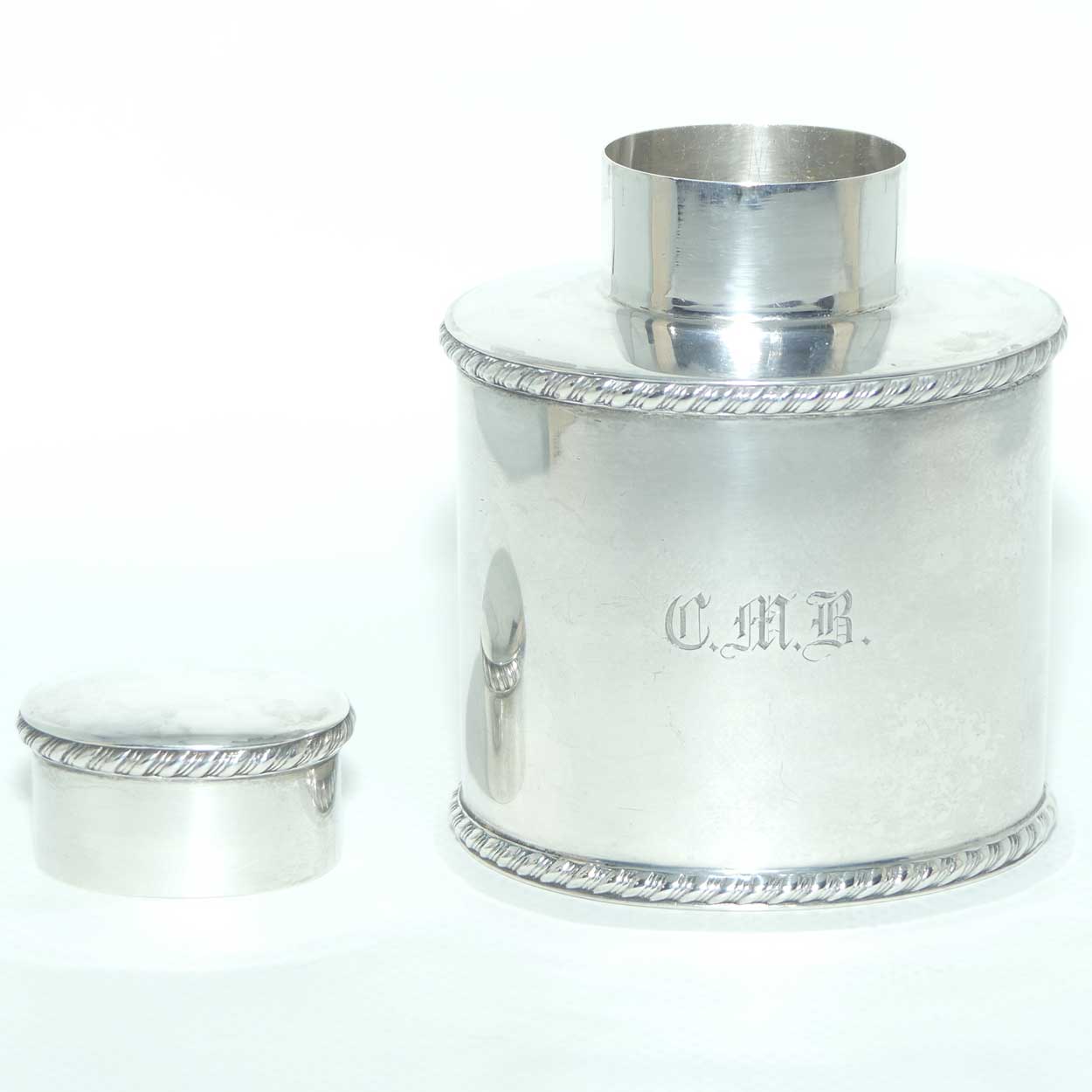 Late Victorian era Sterling Silver tea caddy | London 1899 | Horace Woodward & Co Ltd