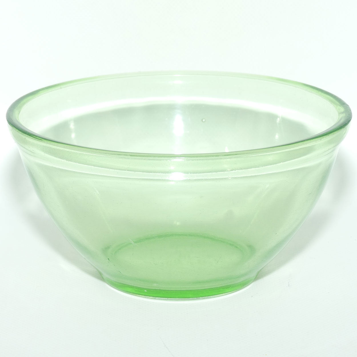 Green Depression Glass mixing bowl | 18cm diam