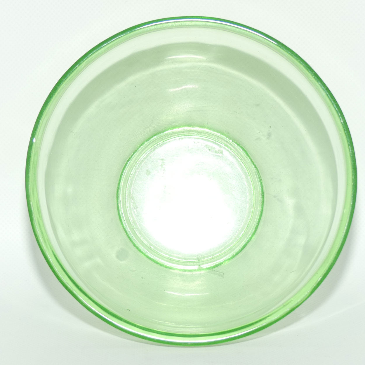 Green Depression Glass mixing bowl | 18cm diam