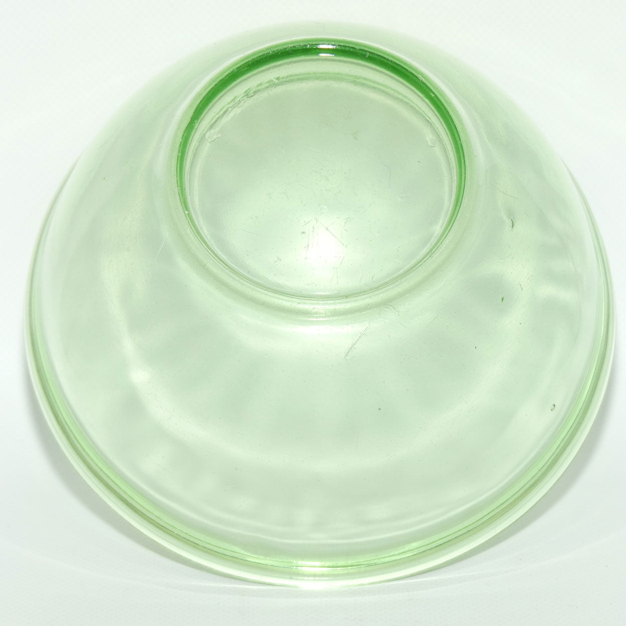 Green Depression Glass mixing bowl | 18cm diam