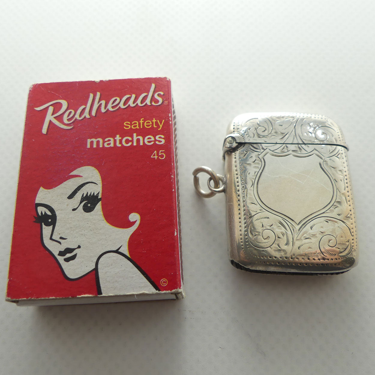 Sterling Silver Vesta Case with Jump Ring | Chester 1900