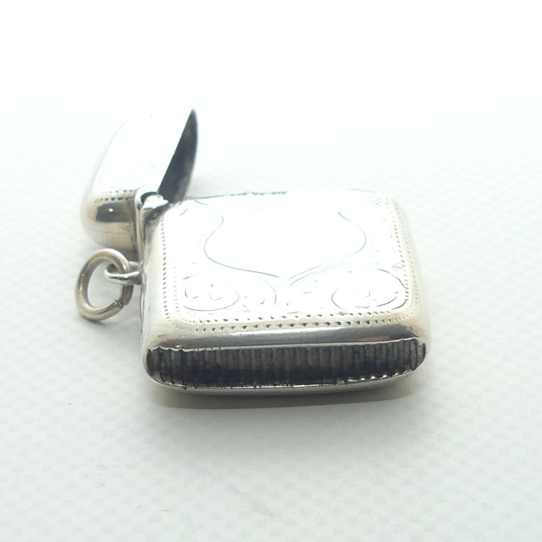 Sterling Silver Vesta Case with Jump Ring | Chester 1900