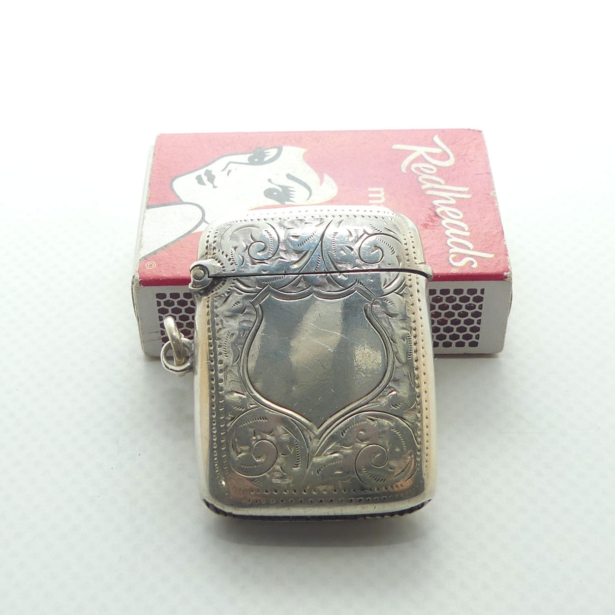 Sterling Silver Vesta Case with Jump Ring | Chester 1900