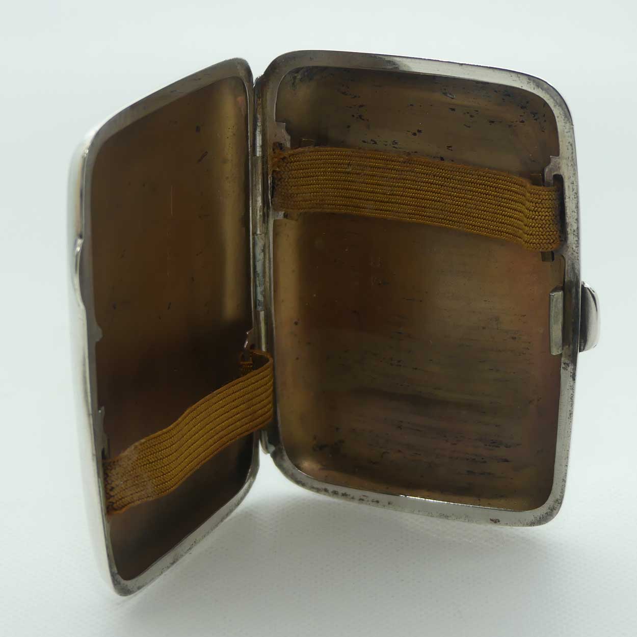 Engine Turned Monogrammed Sterling Silver miniature cigarette case | Birmingham 1902