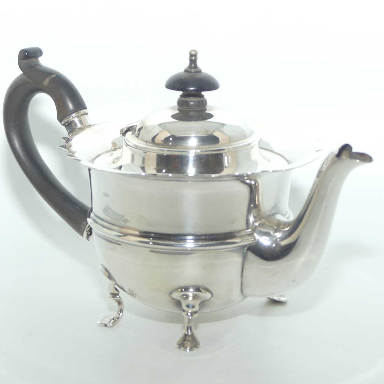 Edwardian era Sterling Silver fancy shape bachelors tea pot | Birmingham 1904