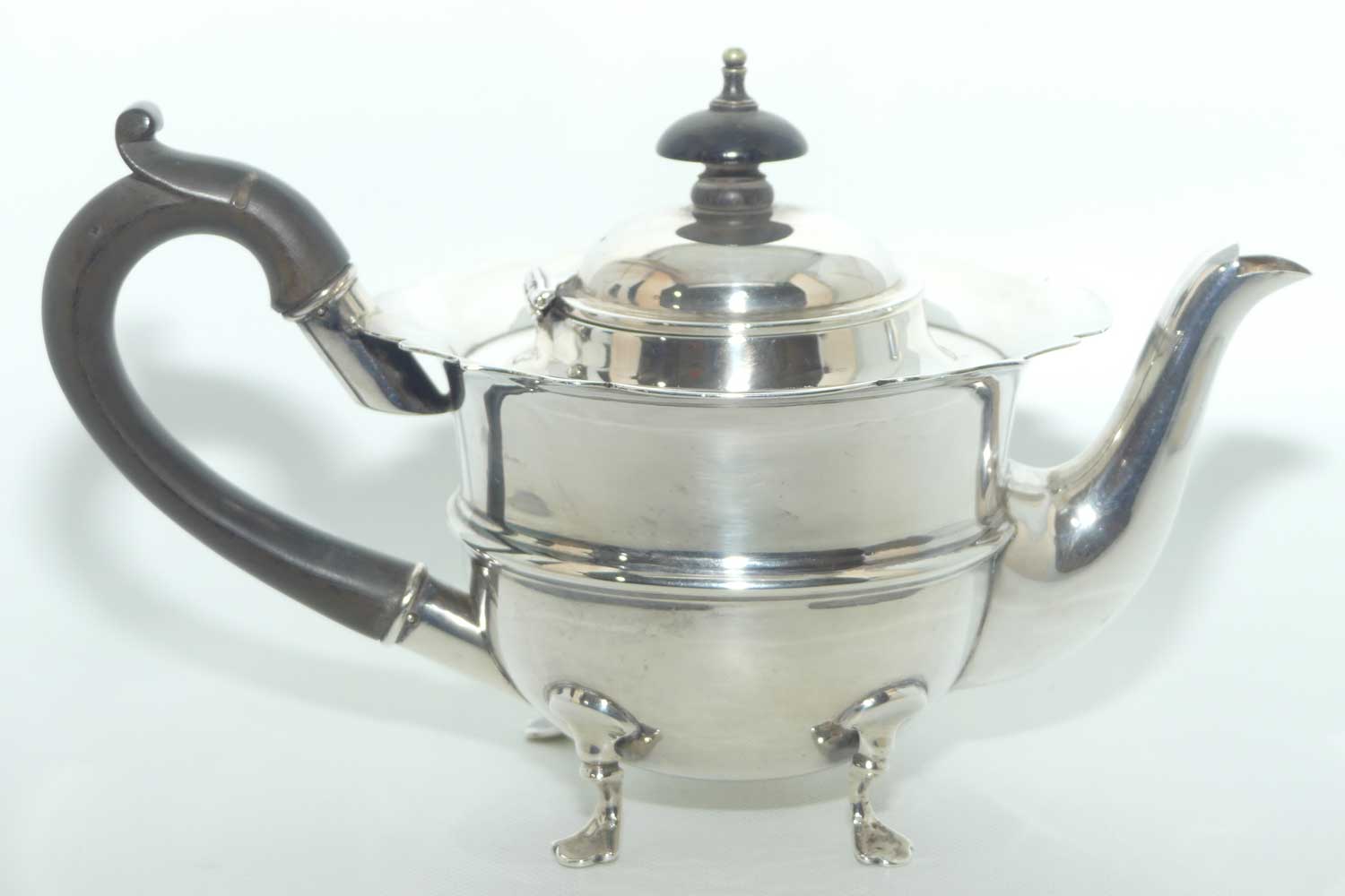 Edwardian era Sterling Silver fancy shape bachelors tea pot | Birmingham 1904