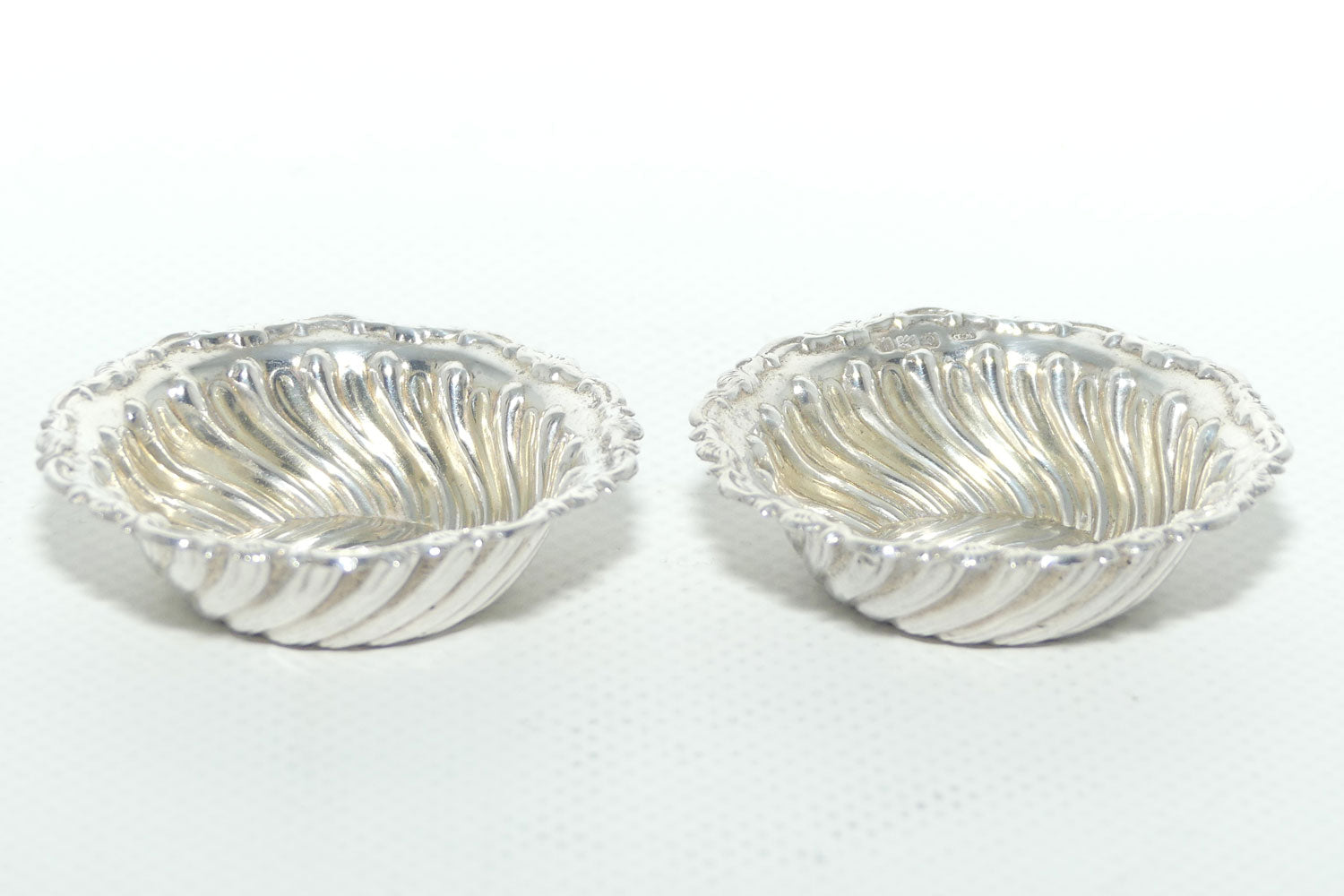 Pair of miniature Sterling Silver open salts | Birmingham 1908