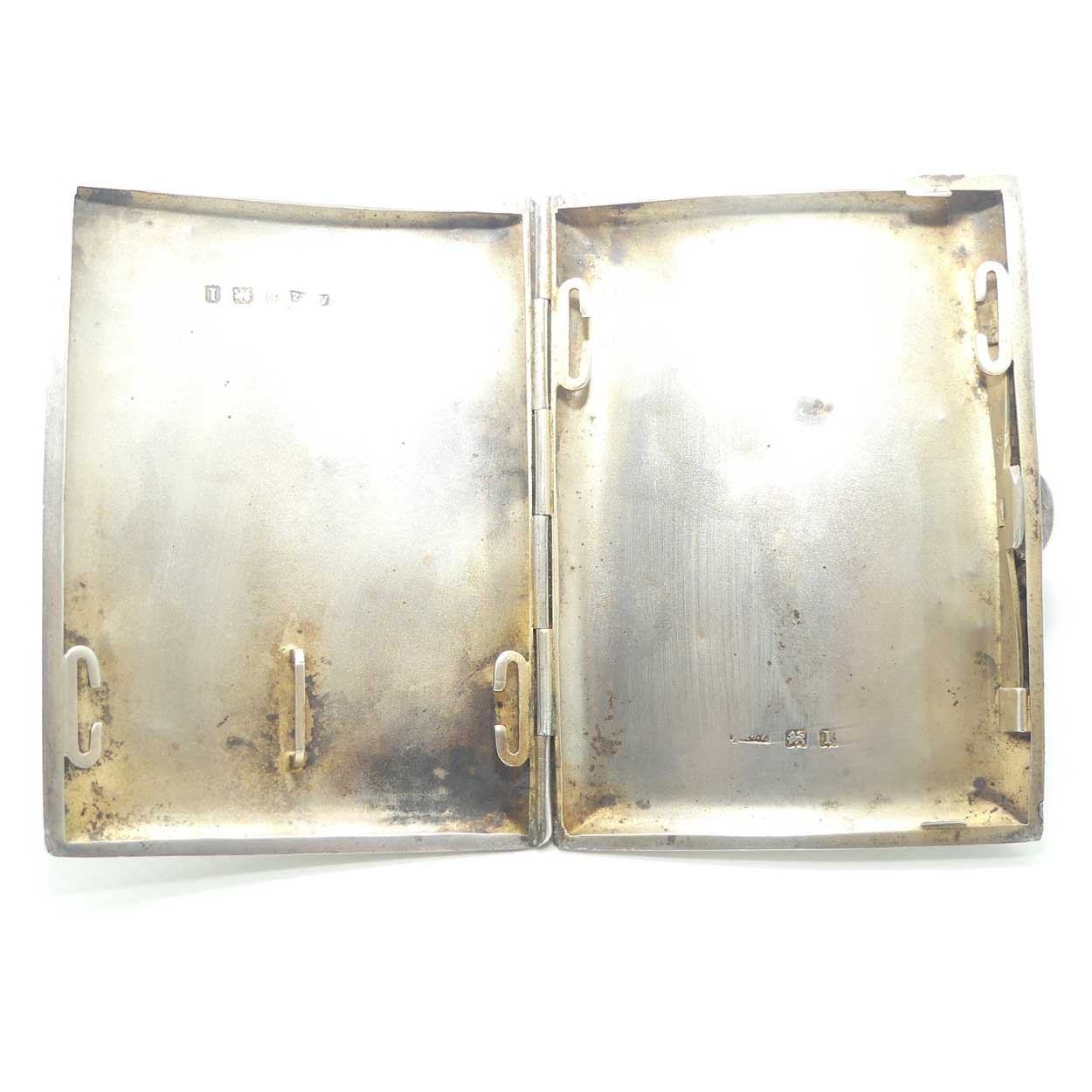 Beautifully decorated and Monogrammed Sterling Silver cigarette case | Birmingham 1910 | 72.5g