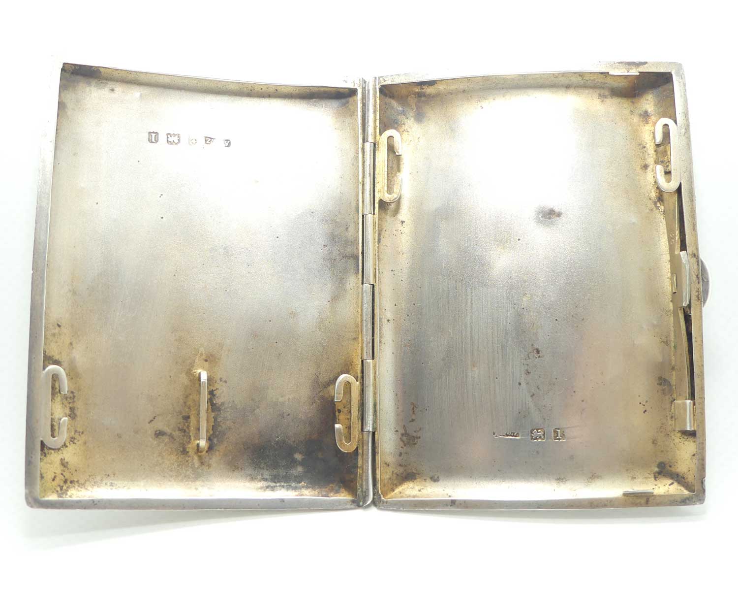 Beautifully decorated and Monogrammed Sterling Silver cigarette case | Birmingham 1910 | 72.5g