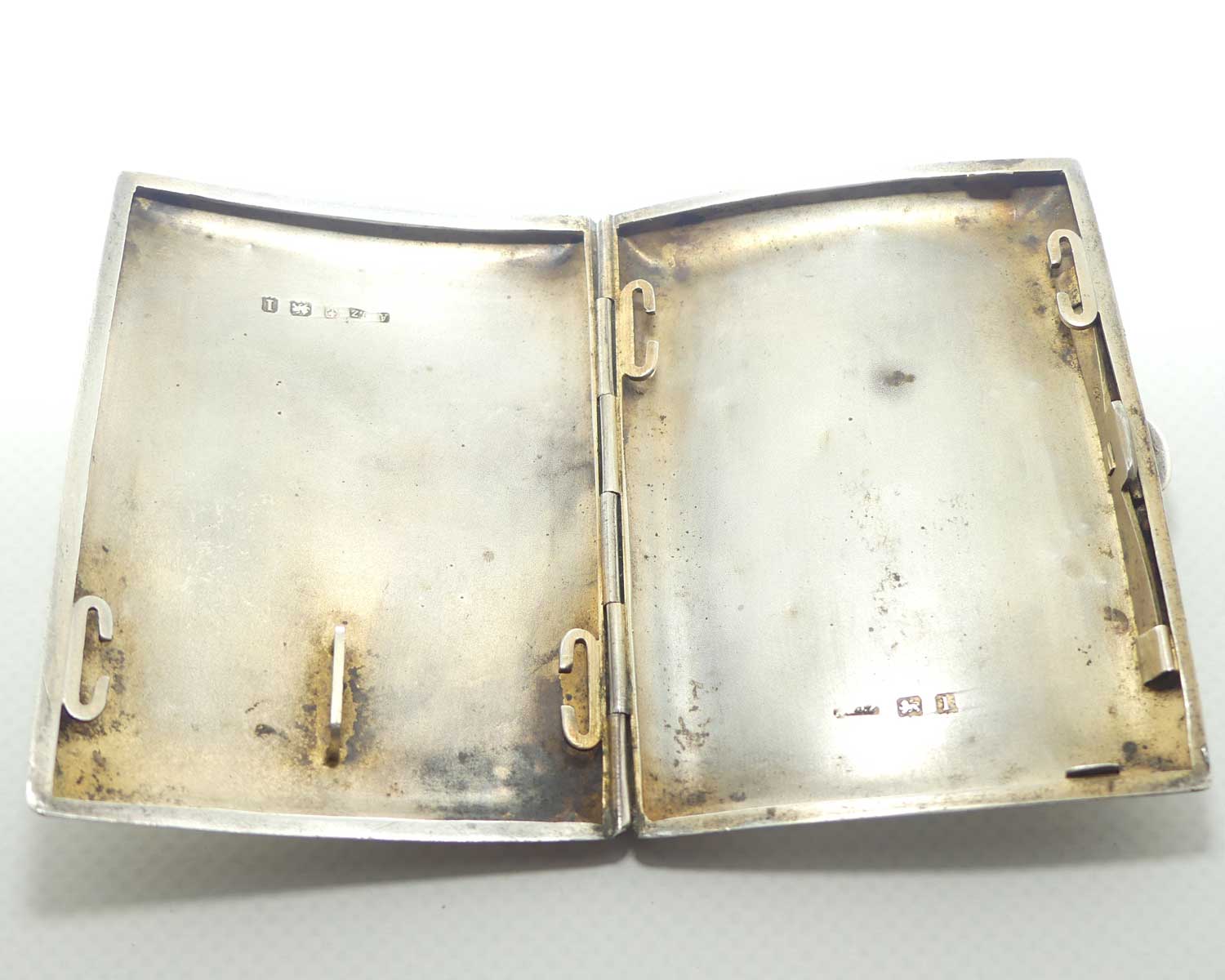 Beautifully decorated and Monogrammed Sterling Silver cigarette case | Birmingham 1910 | 72.5g