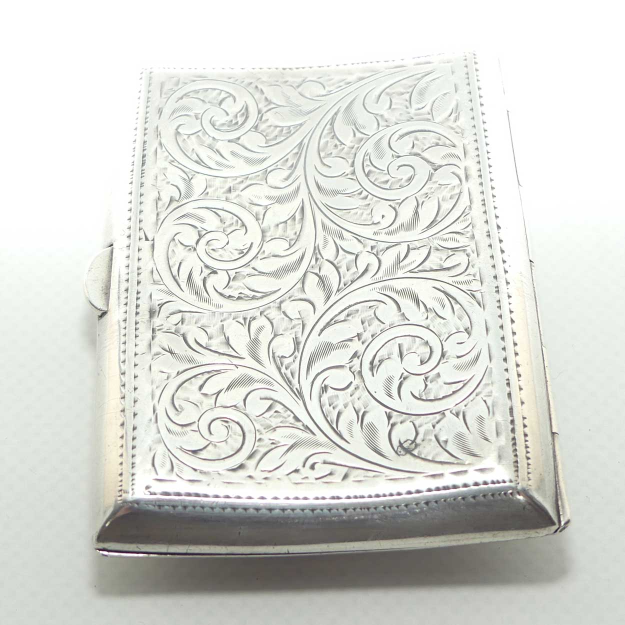 Beautifully decorated and Monogrammed Sterling Silver cigarette case | Birmingham 1910 | 72.5g