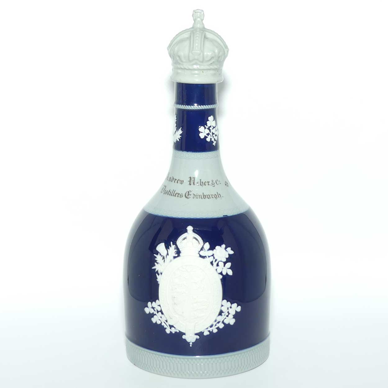Copeland late Spode Royalty Commemorative decanter | Coronation of King George V and Queen Mary June 22, 1911 for Andrew Usher and Co Distillers Edinburgh