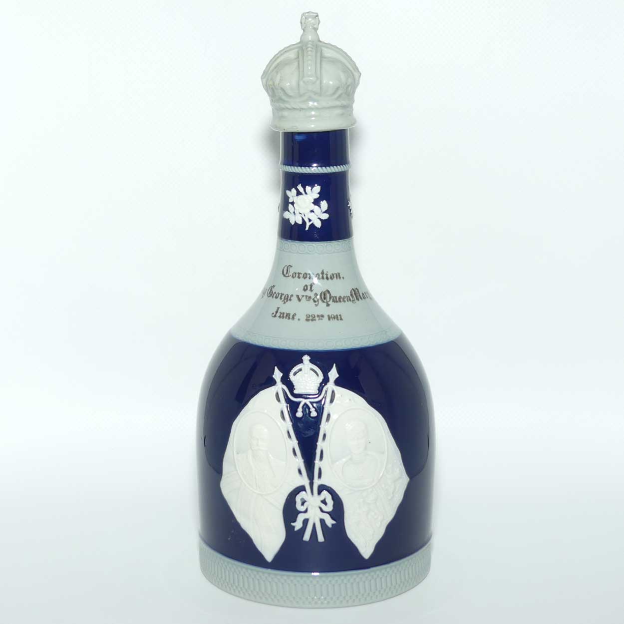 Copeland late Spode Royalty Commemorative decanter | Coronation of King George V and Queen Mary June 22, 1911 for Andrew Usher and Co Distillers Edinburgh