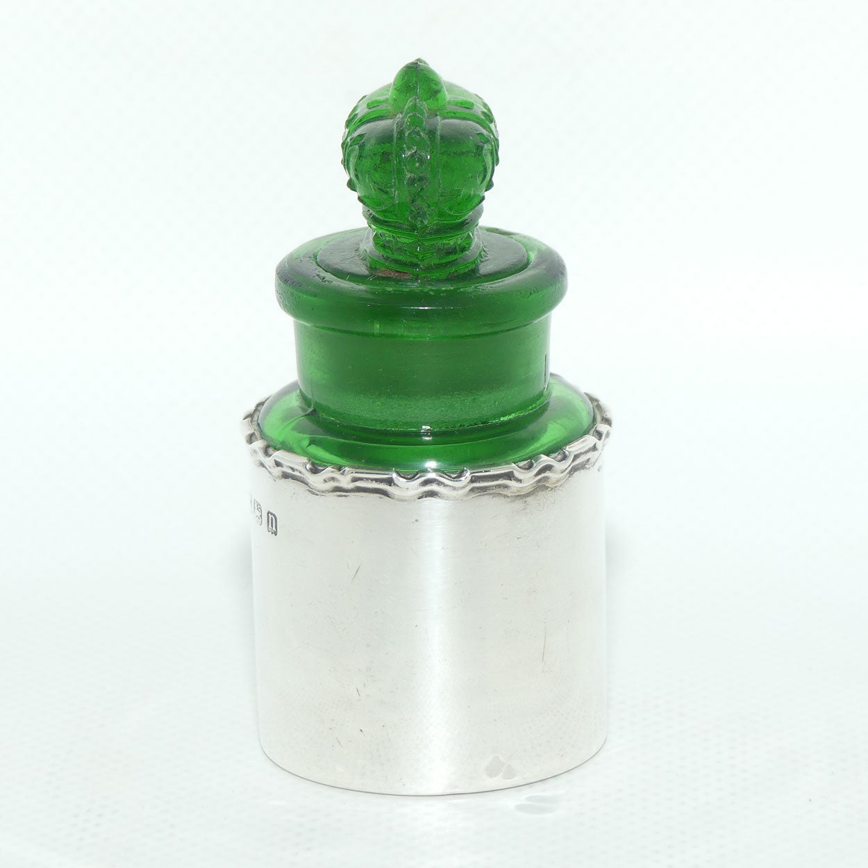 Early 20th Century Antique Crown Perfumery Perfume Bottle with Sterling Silver surround | Birmingham 1912