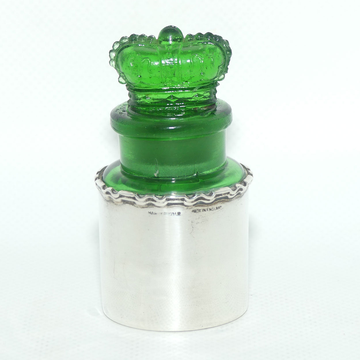 Early 20th Century Antique Crown Perfumery Perfume Bottle with Sterling Silver surround | Birmingham 1912