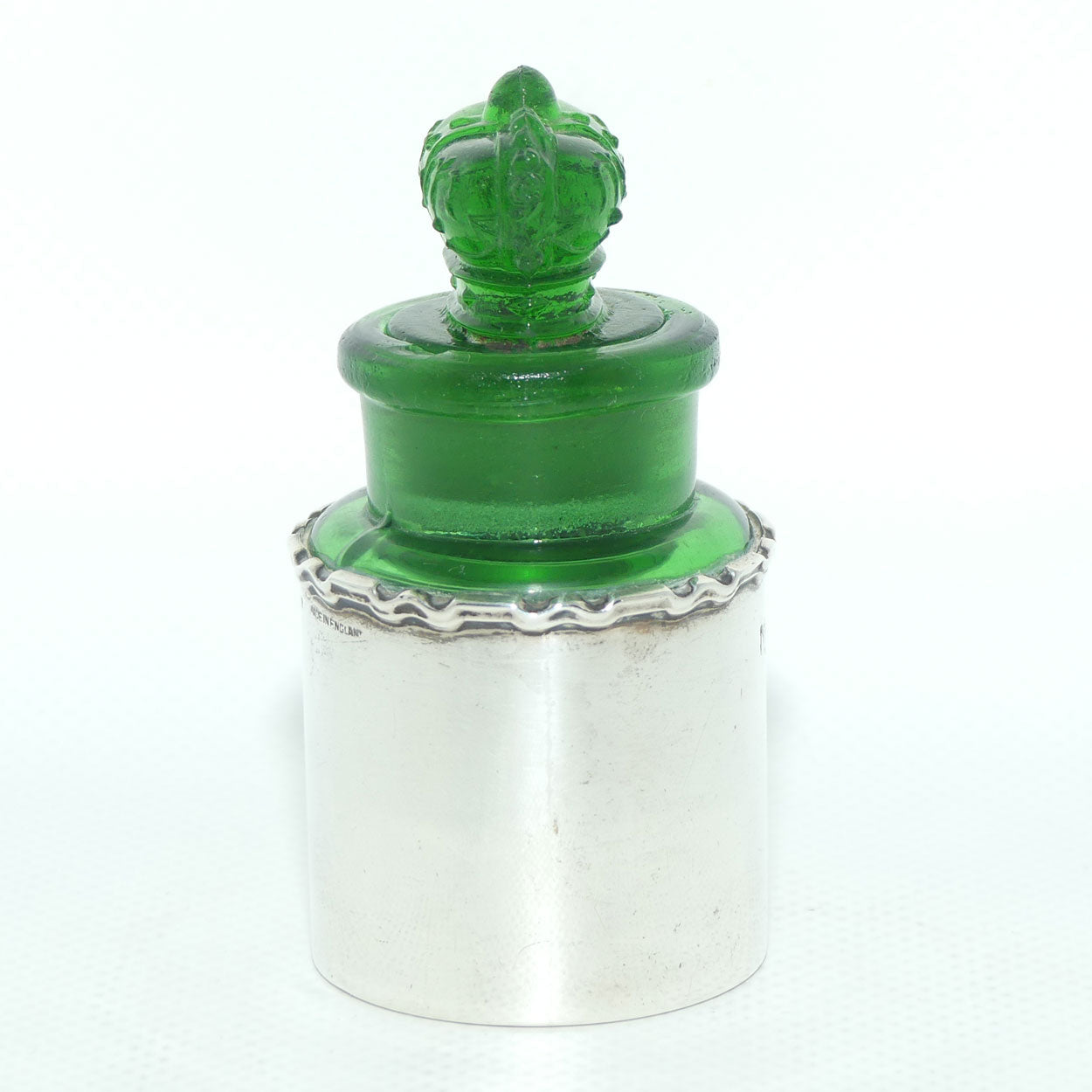 Early 20th Century Antique Crown Perfumery Perfume Bottle with Sterling Silver surround | Birmingham 1912