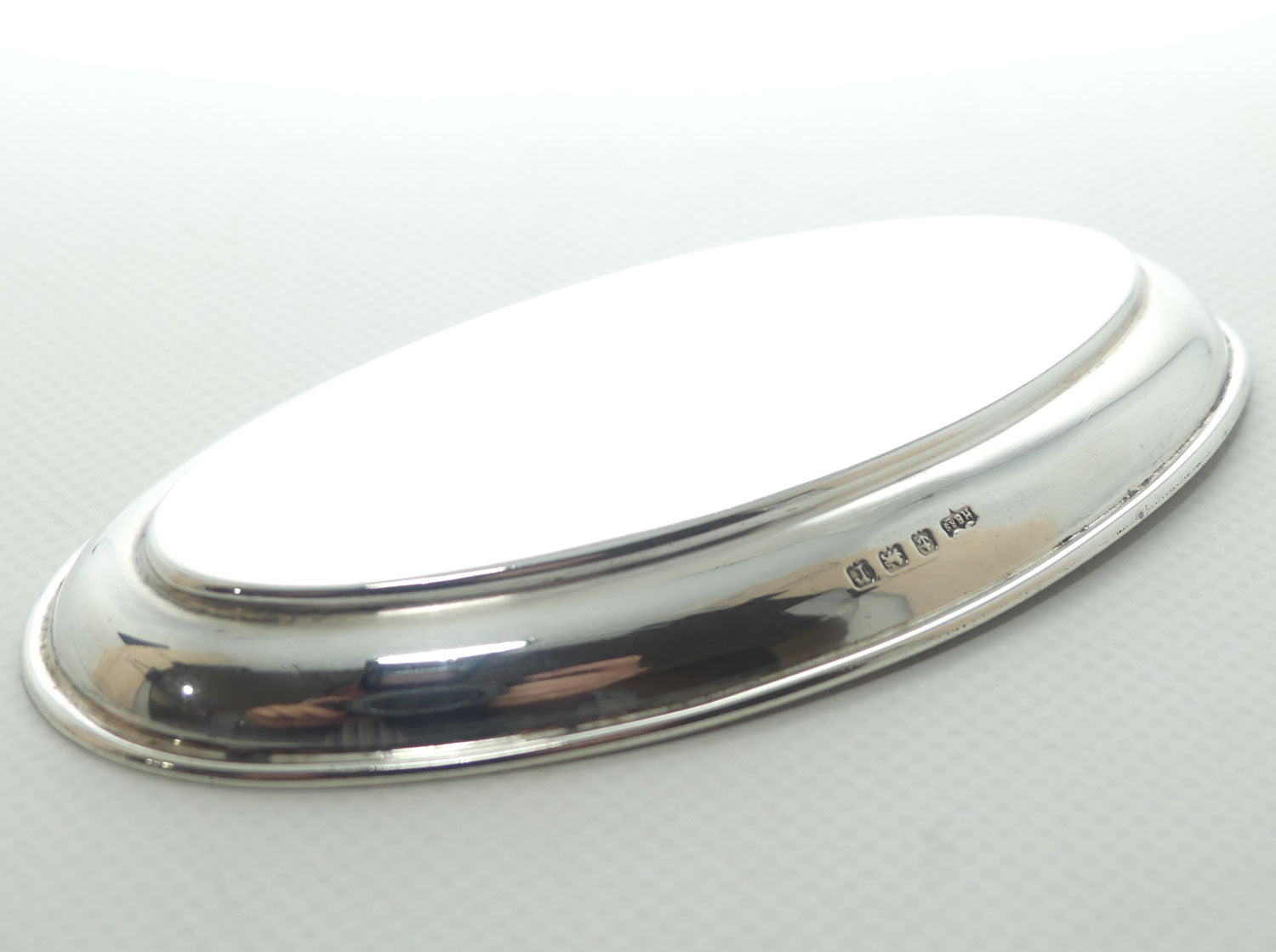 Neoclassical design Sterling Silver oval trinket tray | Birmingham 1916 | Hardy Brothers | 42.9gms