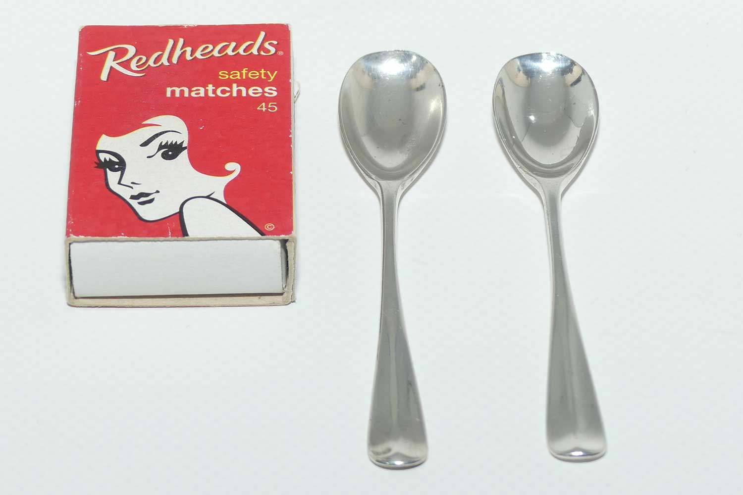 Pair Sterling Silver mustard spoons | London 1925
