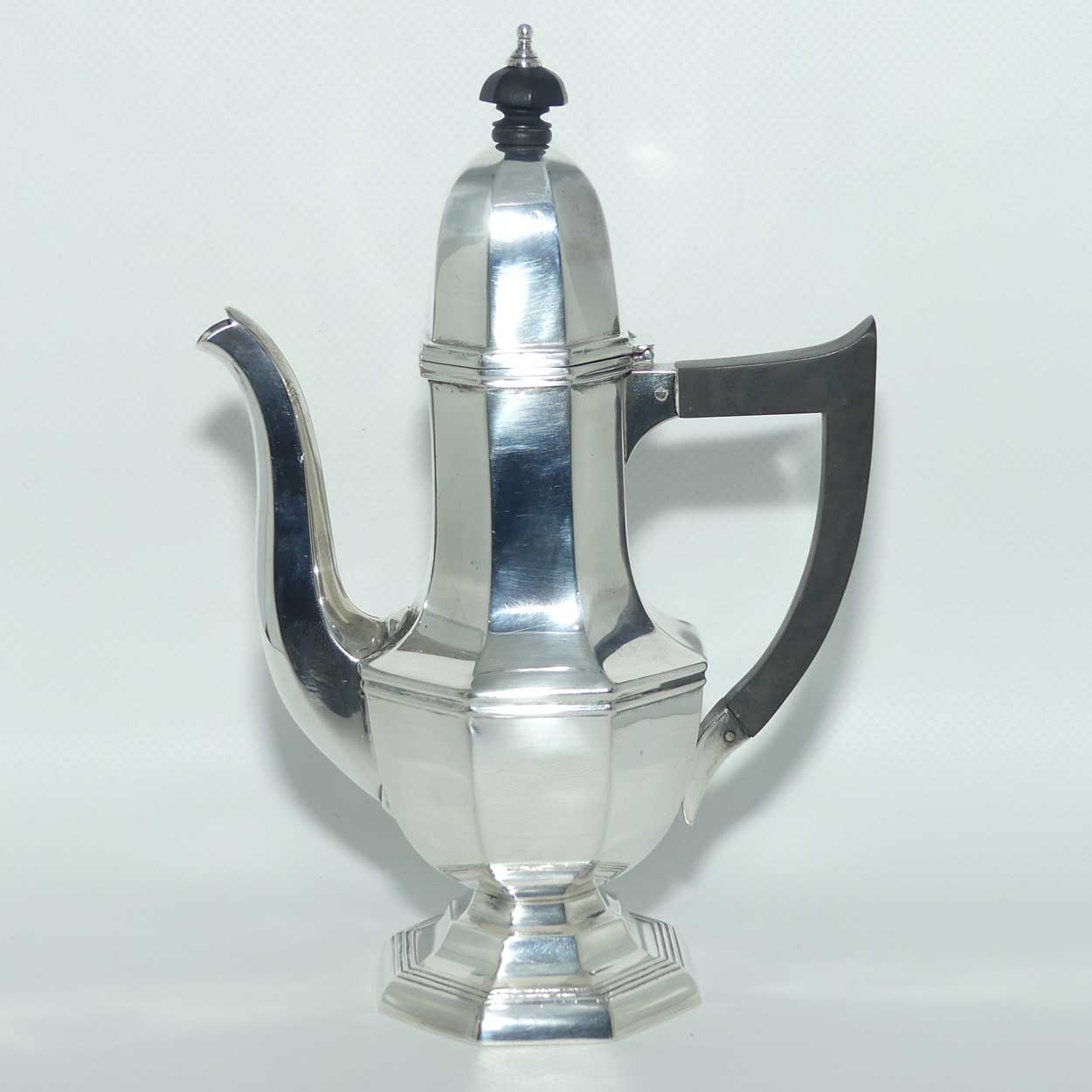 Art Deco Sterling Silver chocolate pot | Birmingham 1930 | W Hutton & Sons Ltd