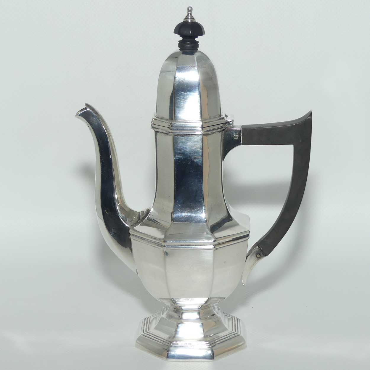 Art Deco Sterling Silver chocolate pot | Birmingham 1930 | W Hutton & Sons Ltd