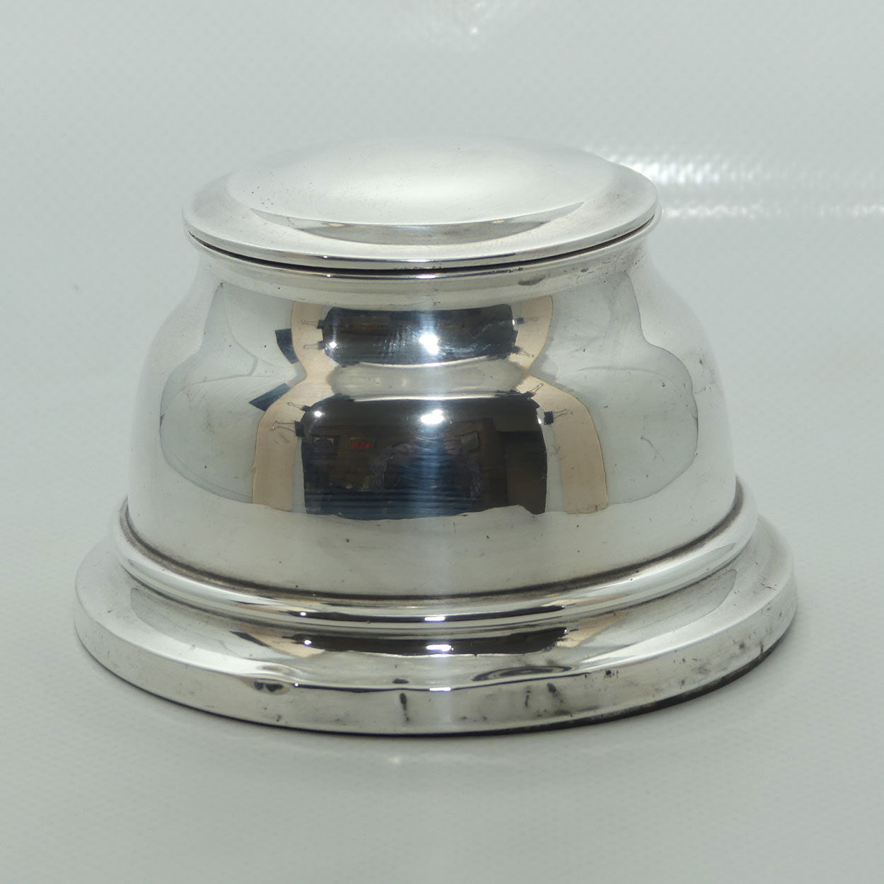 Sterling Silver Capstan style Inkwell | Large Size | Birmingham 1945