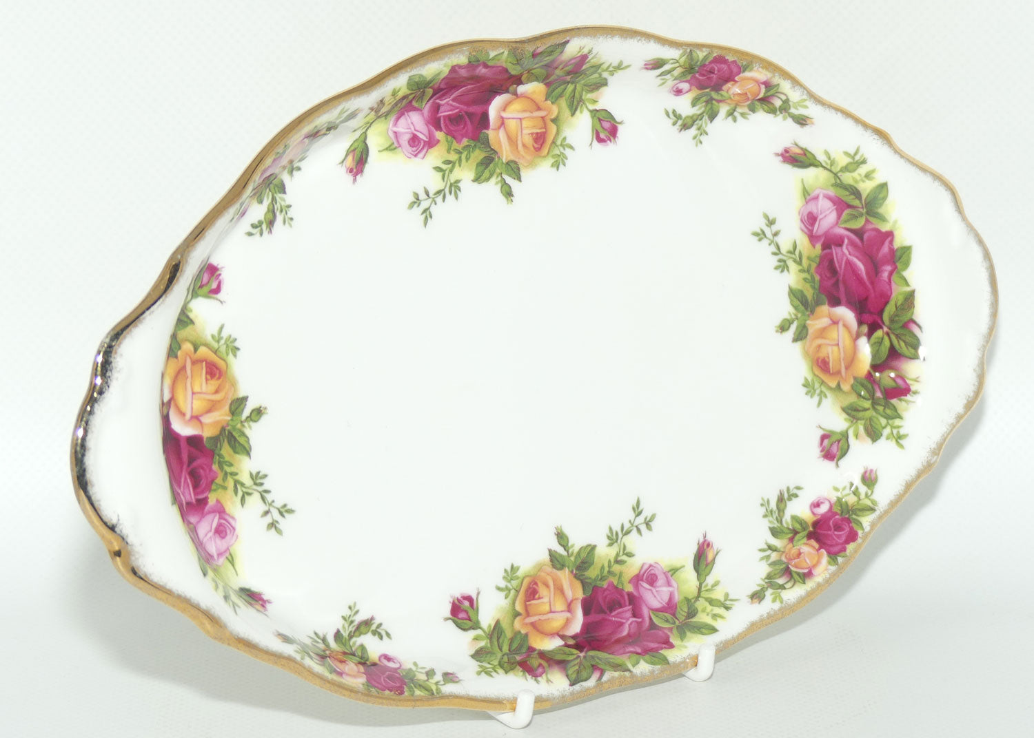 Royal Albert Bone China England Old Country Roses Milk and Sugar on Tray | Tea Size | © 1962 Royal Albert Ltd backstamp | #2