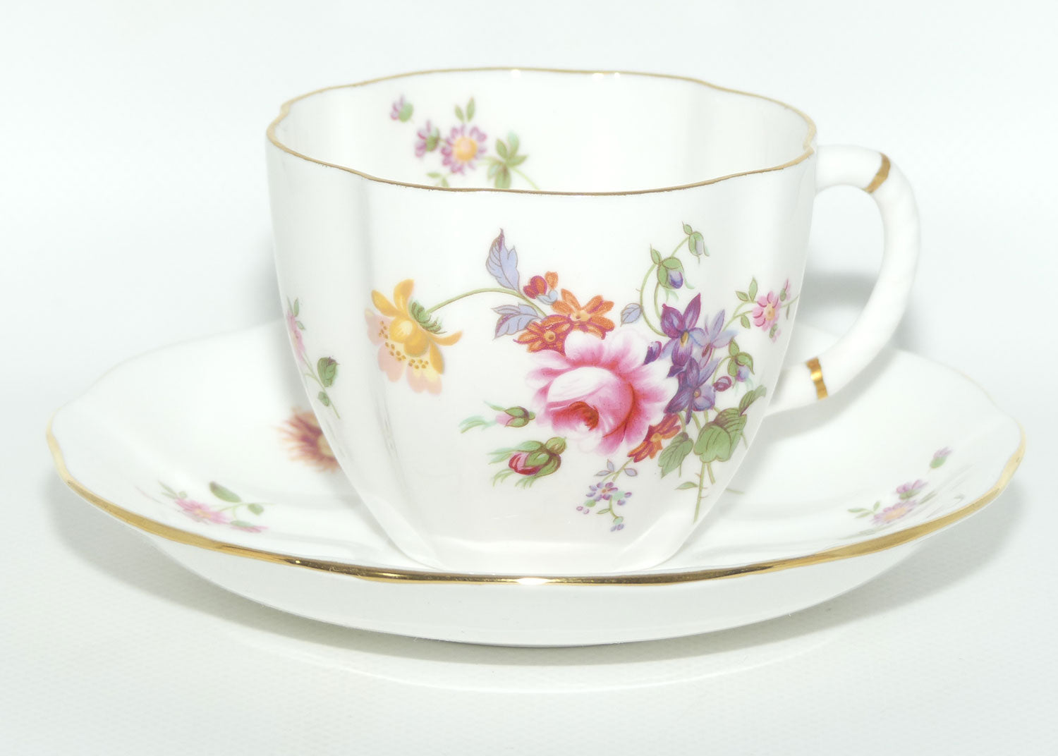 Royal Crown Derby Derby Posies tea duo | c.1965