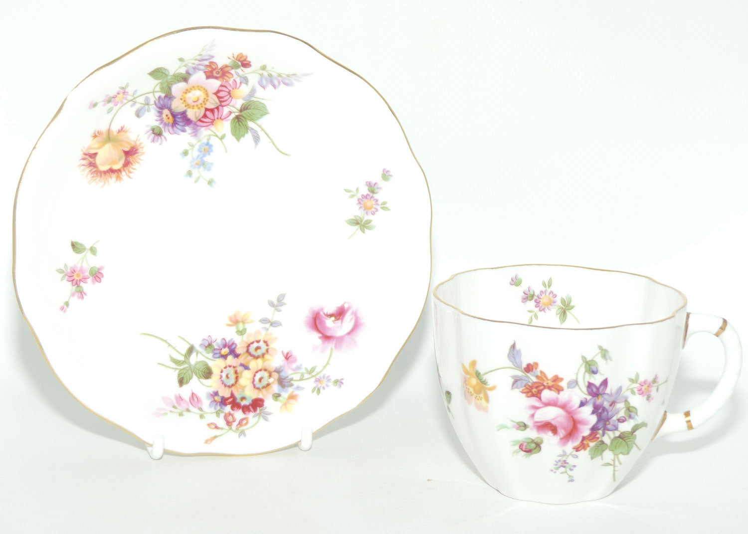 Royal Crown Derby Derby Posies tea duo | c.1965
