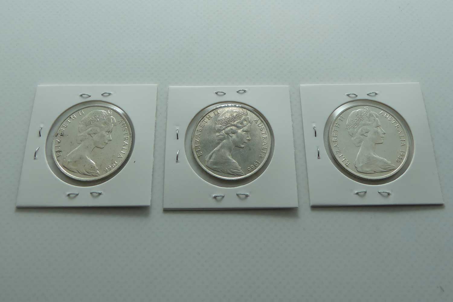 RAM 1966 Australia Round 50 cents collectors lot | 3 coins in total