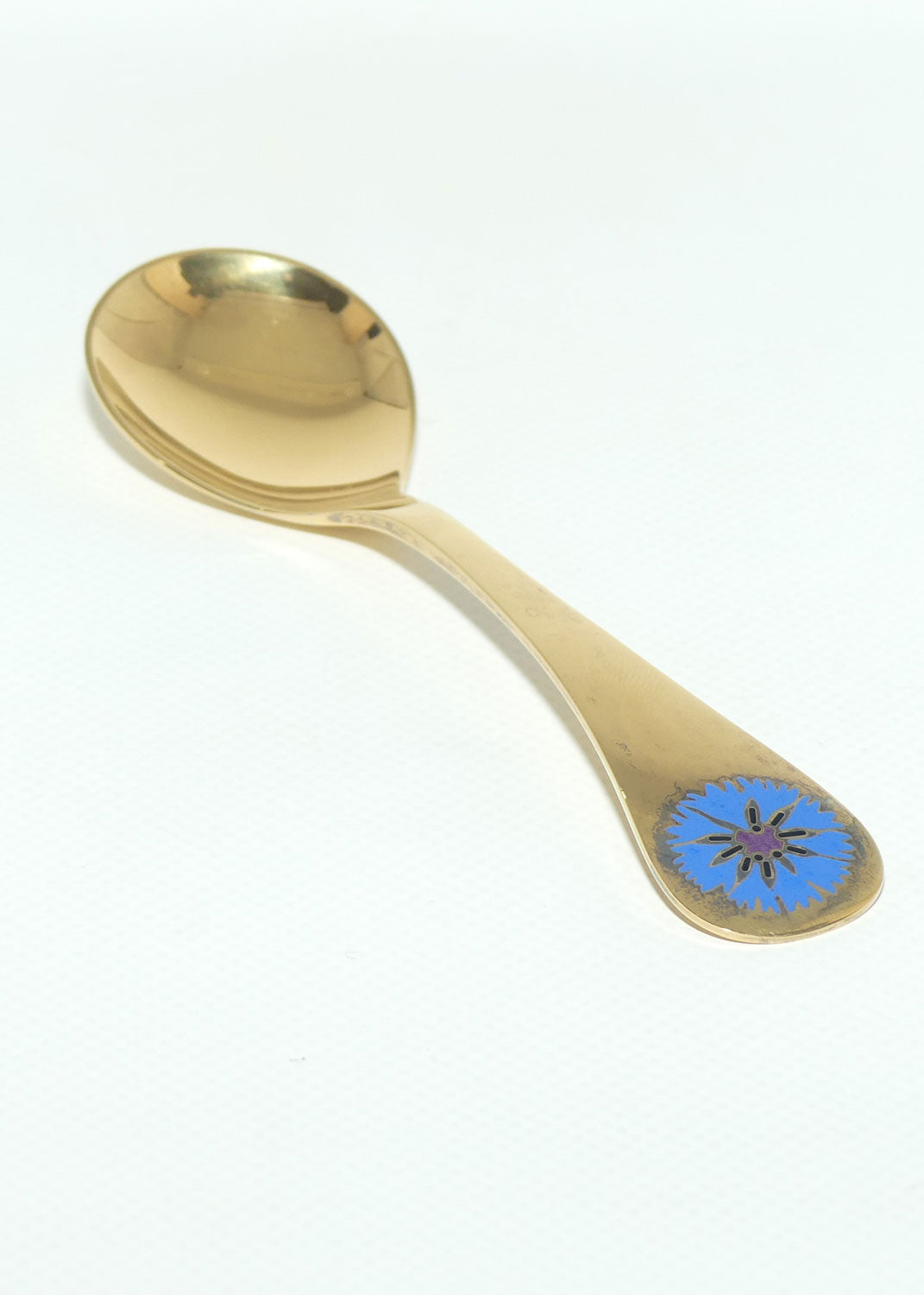 Georg Jensen Sterling Silver and Gold Vermeil Annual Spoon with inset enamel decoration | 1972
