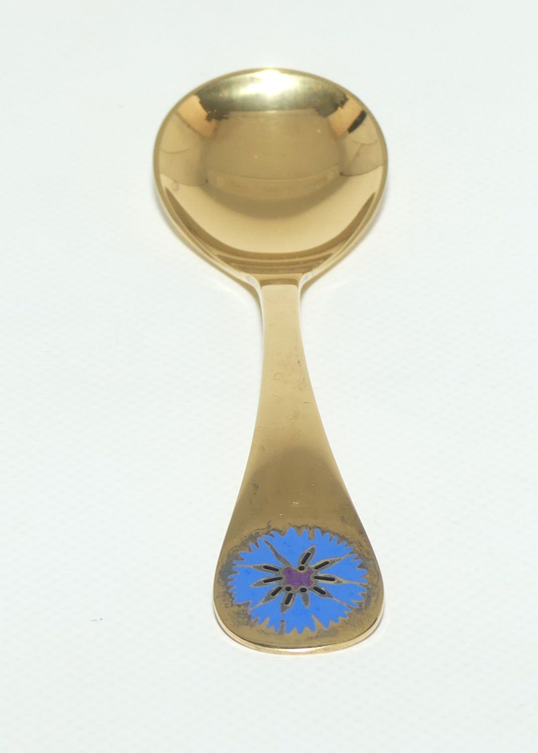 Georg Jensen Sterling Silver and Gold Vermeil Annual Spoon with inset enamel decoration | 1972