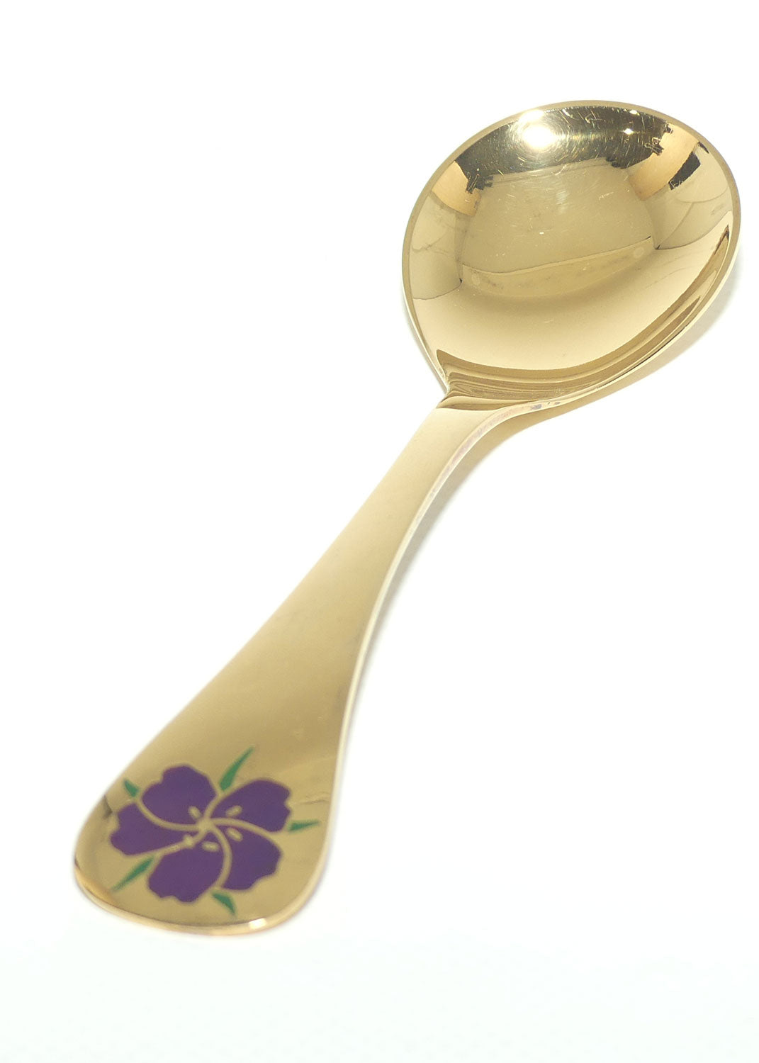 Georg Jensen Sterling Silver and Gold Vermeil Annual Spoon with inset enamel decoration | 1974