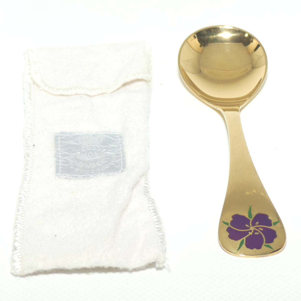Georg Jensen Sterling Silver and Gold Vermeil Annual Spoon with inset enamel decoration | 1974