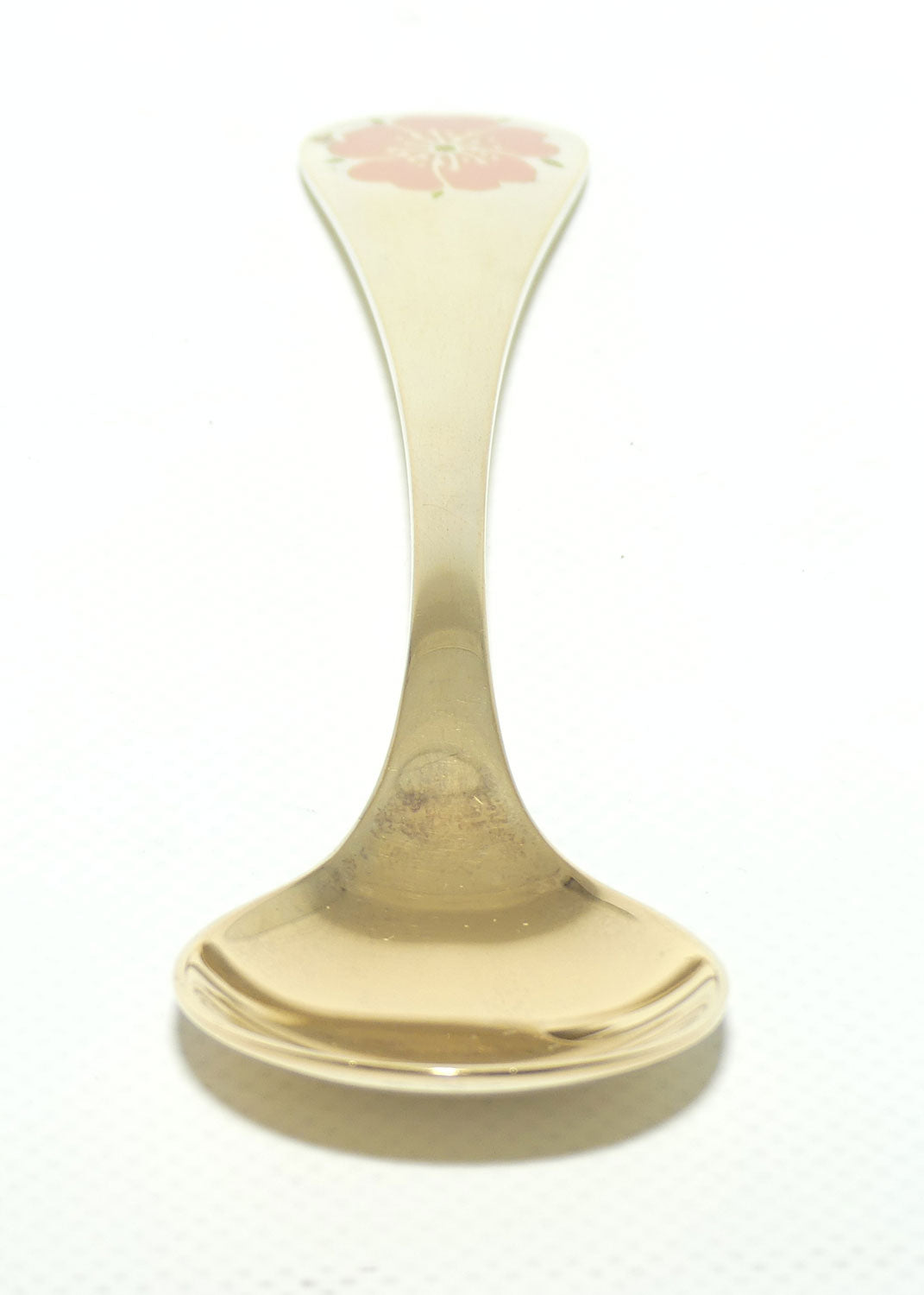 Georg Jensen Sterling Silver and Gold Vermeil Annual Spoon with inset enamel decoration | 1976 Sweetbriar | boxed