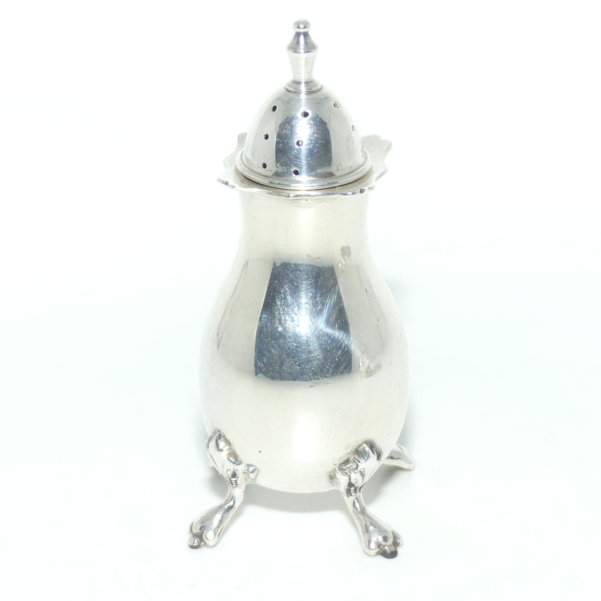 Sterling Silver cruet set with blue glass liners | Birmingham 1976 | Boxed | 150gms