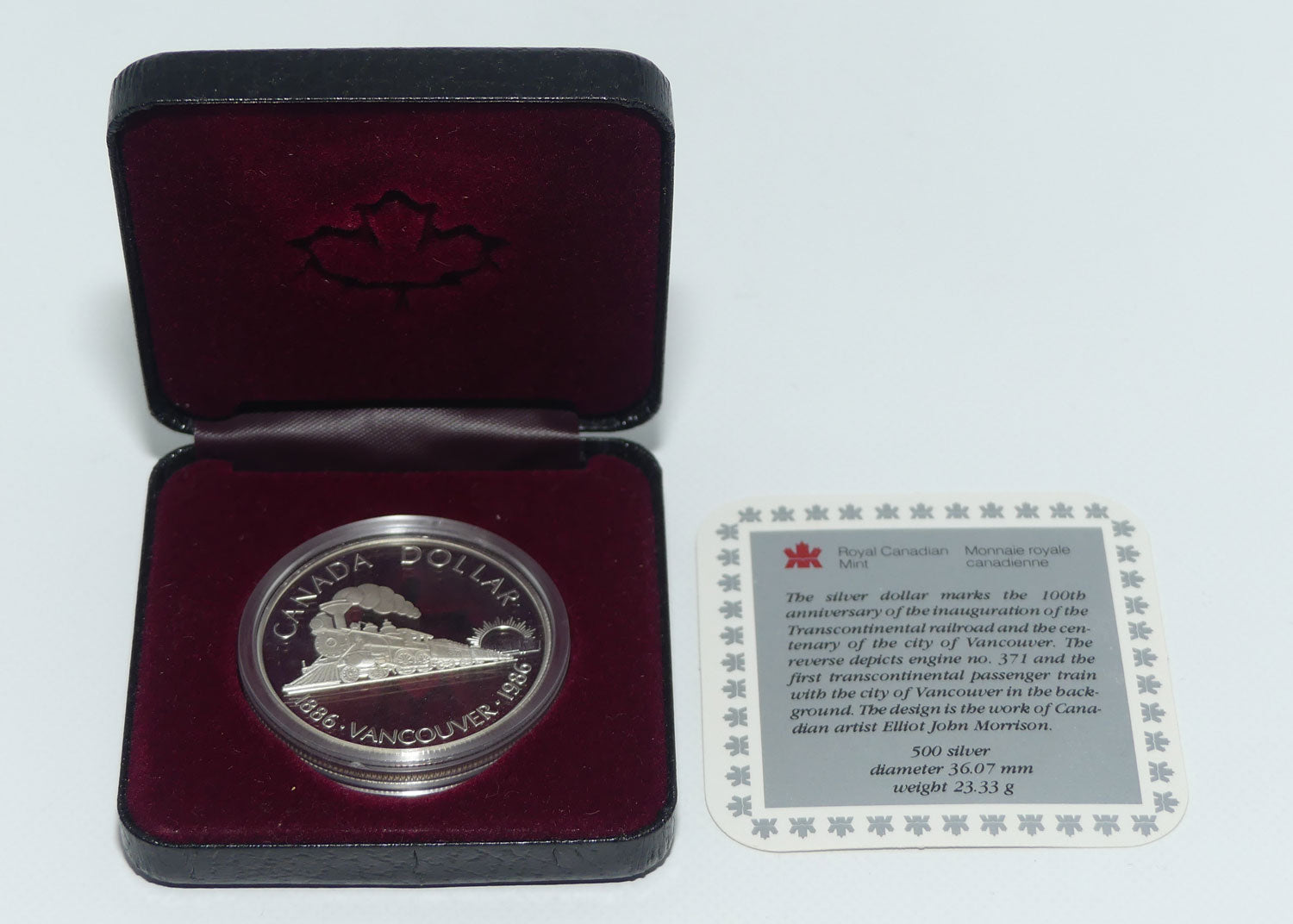 Canada 1986 | Vancouver 1886 - 1986 $1 Proof coin