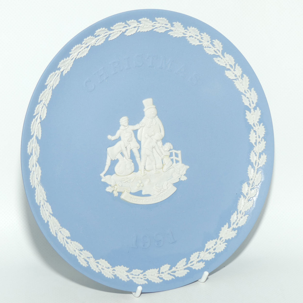 Wedgwood Jasper | Christmas plate | 1991 Merry Christmas