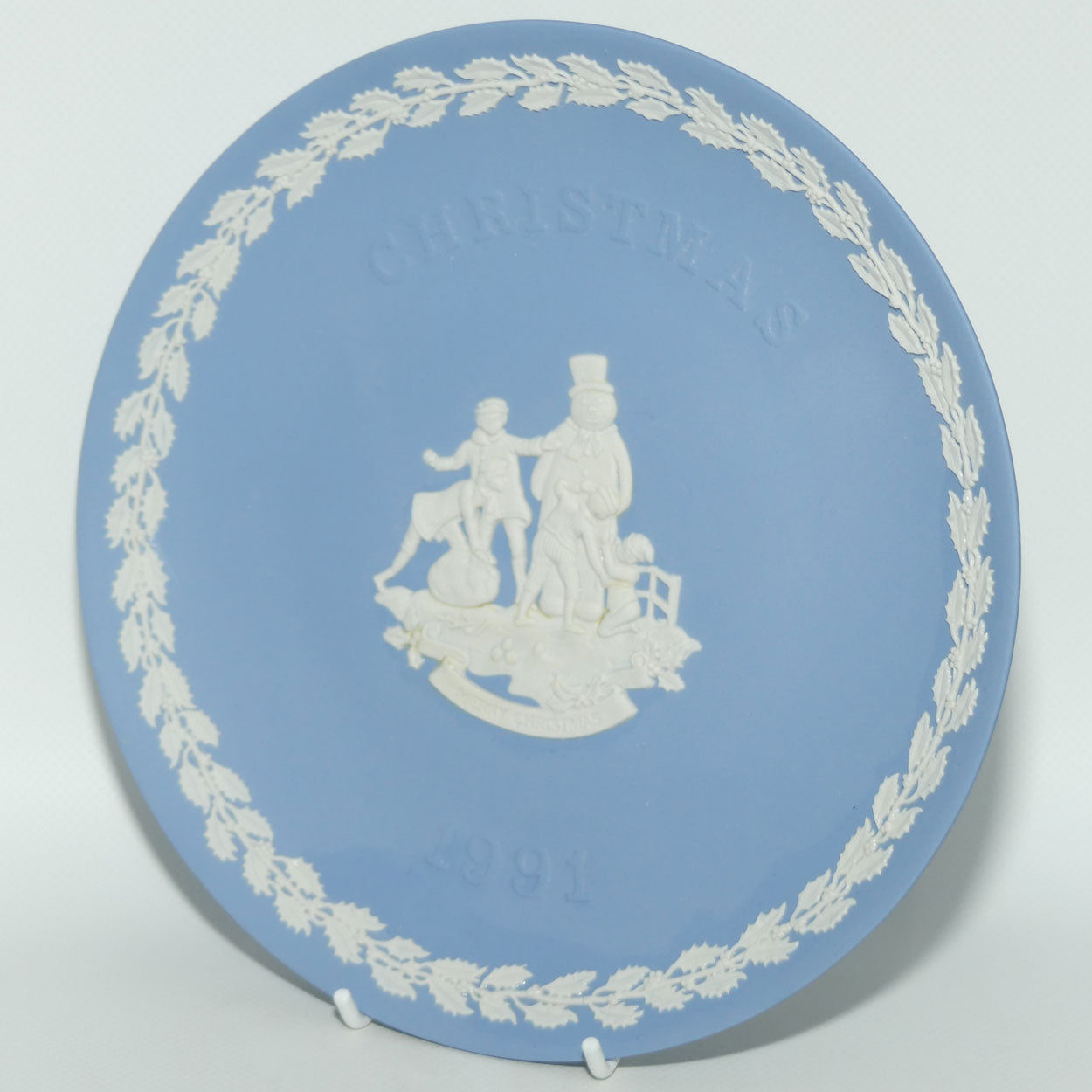 Wedgwood Jasper | Christmas plate | 1991 Merry Christmas