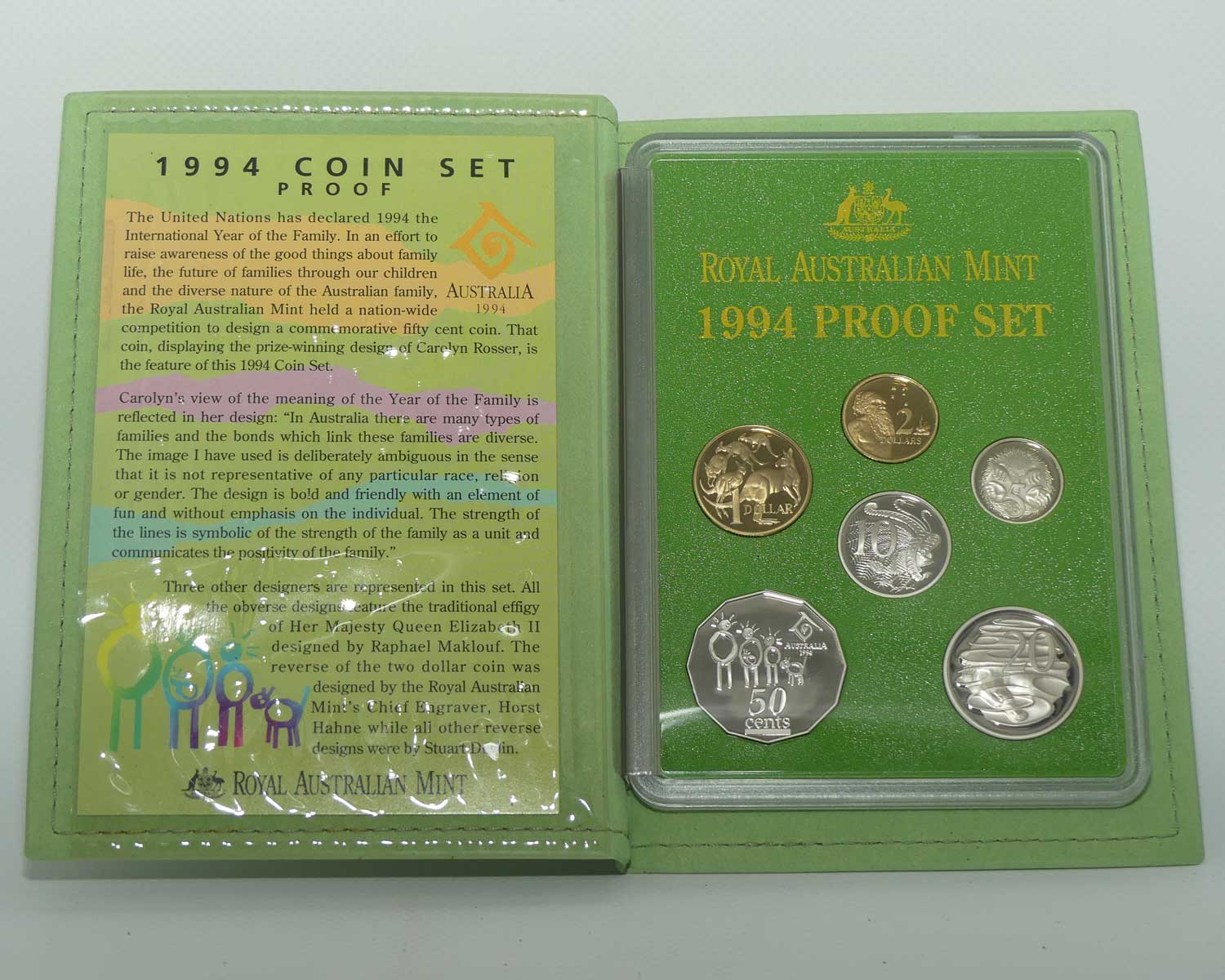 RAM 1994 Proof Set | Six Coin Set including 1994 50c Year of the Family