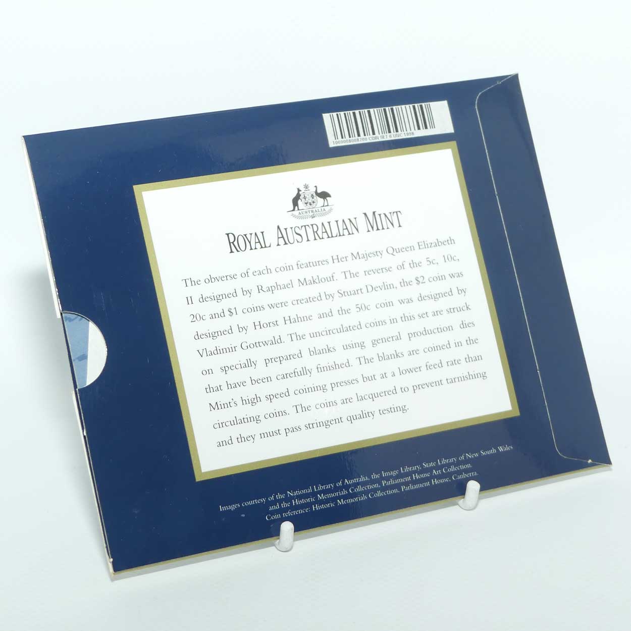 RAM 1998 Uncirculated Mint Coin set | 6 coin set | Commemorating Bass and Flinders