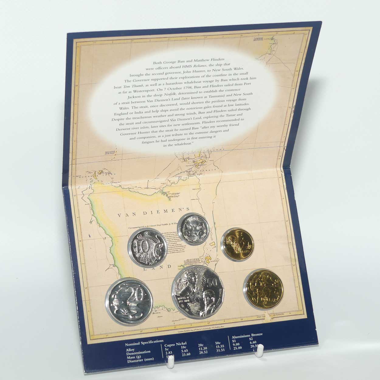 RAM 1998 Uncirculated Mint Coin set | 6 coin set | Commemorating Bass and Flinders