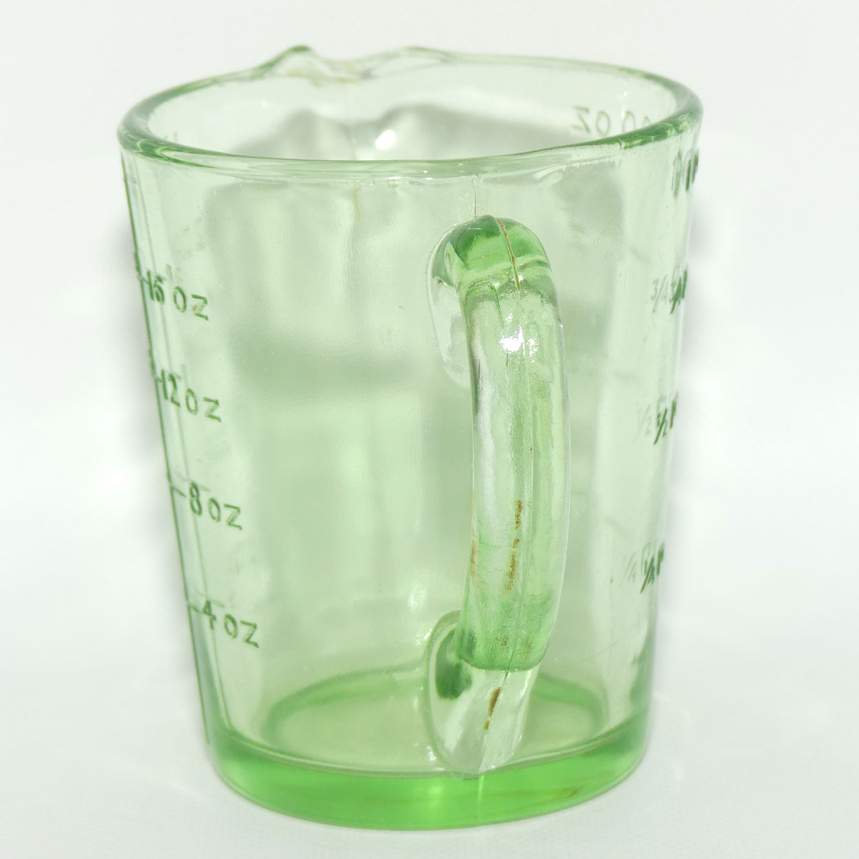 Green Depression Glass 1 Pint 2 Cups measuring jug | UV reactive | #2