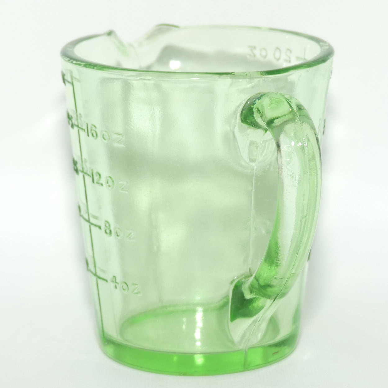 Green Depression Glass 1 Pint 2 Cups measuring jug | #3